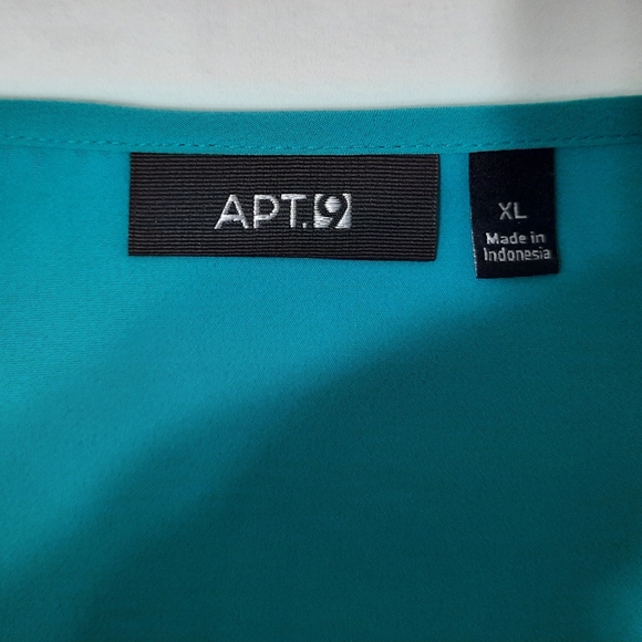 Apt 9 Two Tone Faux Wrap Dress - Picture 6 of 7